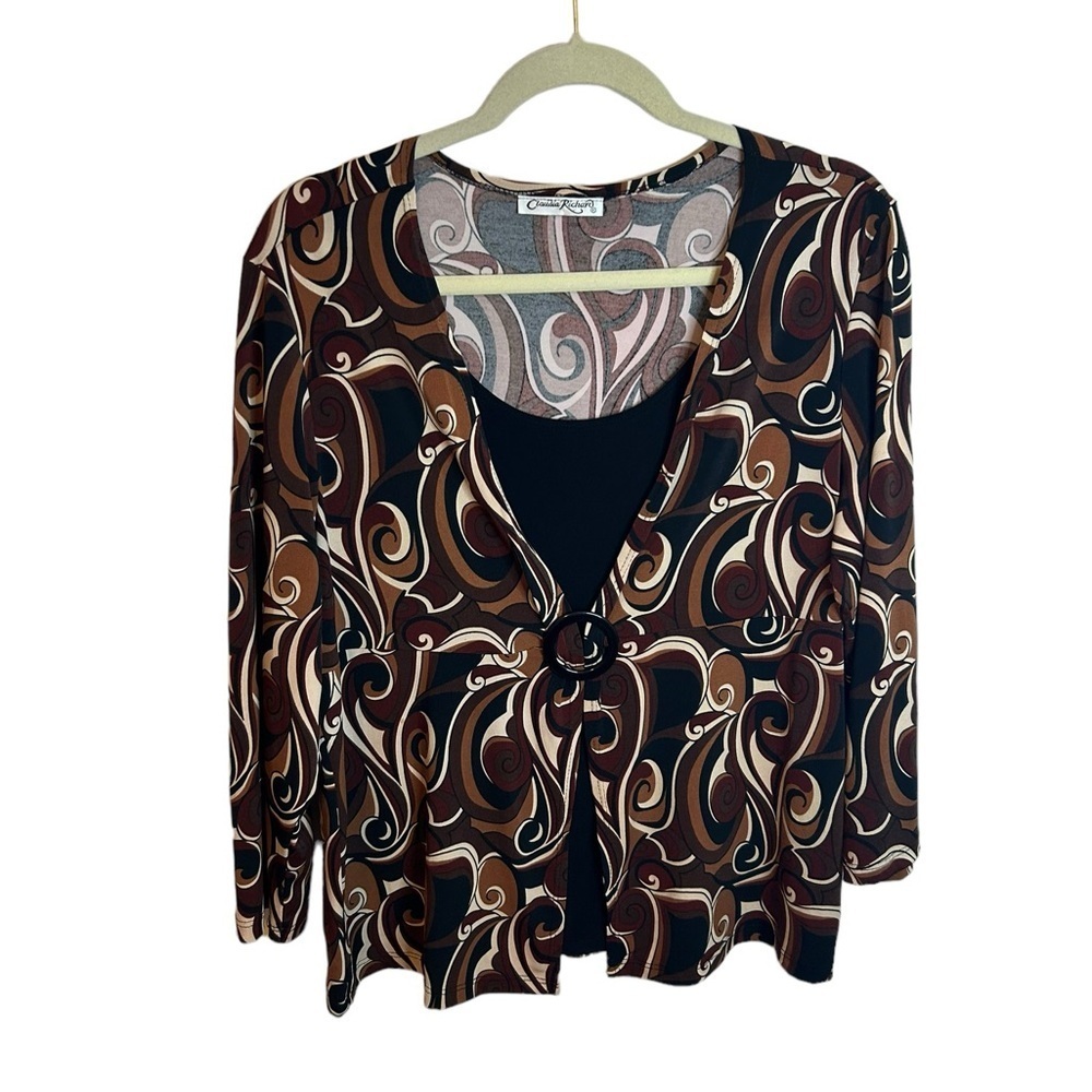 CLAUDIA RICHARD VINTAGE RETRO STYLE BLOUSE